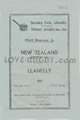 Llanelli v New Zealand 1945 rugby  Programme